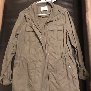 Olive green utility jacket